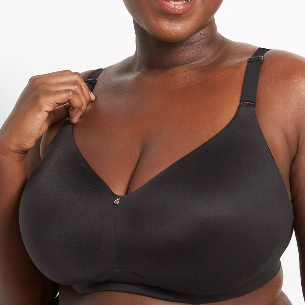 🩶 Cacique Invisible Backsmoother Collection Bra, no wire, black
